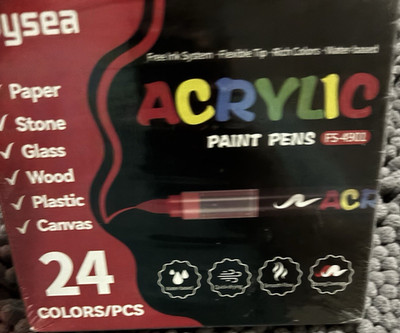Flysea FS-4901 Acrylic Paint Marker Set 24 Colors Multicolor