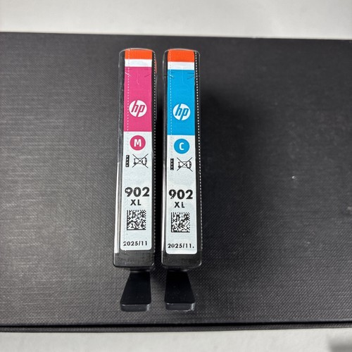 Genuine HP 902XL Magenta & 902XL Cyan Ink Cartridges Exp. 11/2025 SEALED No Box