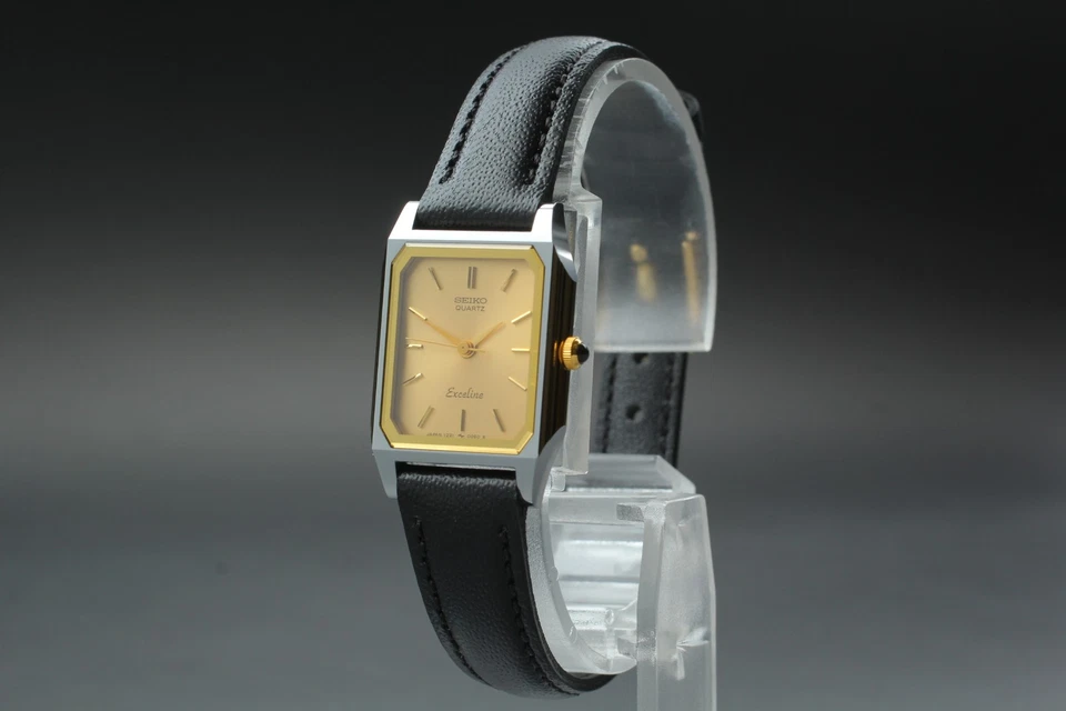 Reloj de mujer vintage 1982 N como nuevo Seiko Exceline 1221-5020 aleación recubierta de oro Qz JAPÓN Foto 3 de 4