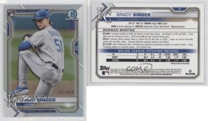 2021 Bowman Chrome Refractor /499 Brady Singer #43 Rookie RC