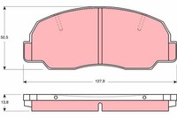 Bremsbelagsatz Scheibenbremse Trw GDB980 FüR Daihatsu Rocky Freeclimber Wildcat