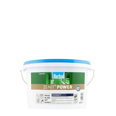 Herbol Zenit Power 2,5L weiß, Hochdeckende Wandfarbe, Innenfarbe