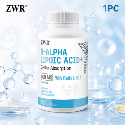 R-Type Alpha Lipoic Acid Capsules   600 mg with Biotin; Supports Cellular Health