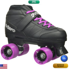 Epic Skates Super Nitro Purple Quad Speed Skates Adult 6 Black/Purple