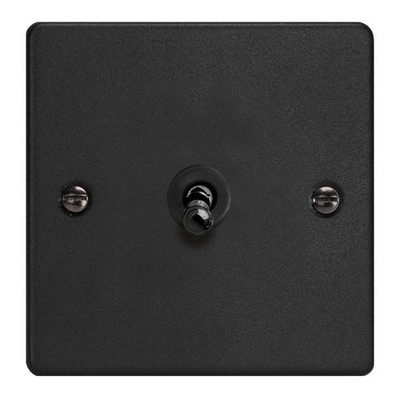 Varilight XDET1.MB Essential Matt Schwarz 1 Gang 10A 1 oder 2 Wege Kippschalter