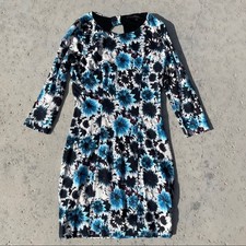 Guess Blue Daisy Bow Back Mini Dress
