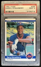 1984 Fleer Darryl Strawberry Rookie RC #599 Mets PSA 9