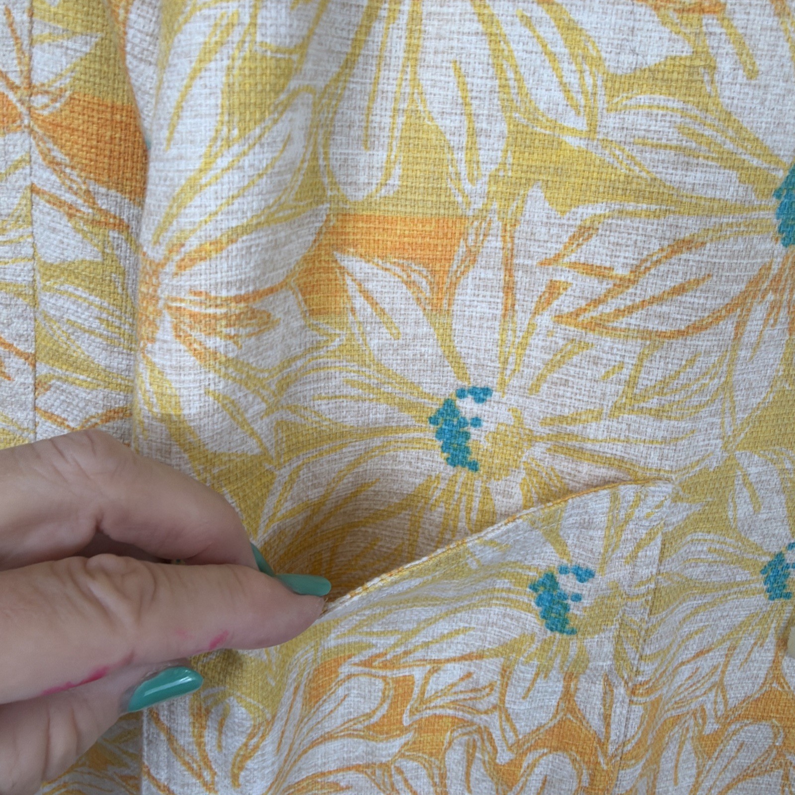 Pendleton Yellow Floral Pockets Button Up Lightwe… - image 3