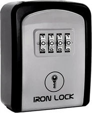 ® Wall Mount Key Lock Box – Waterproof Heavy Duty Metal Lock Box for Keys with 4