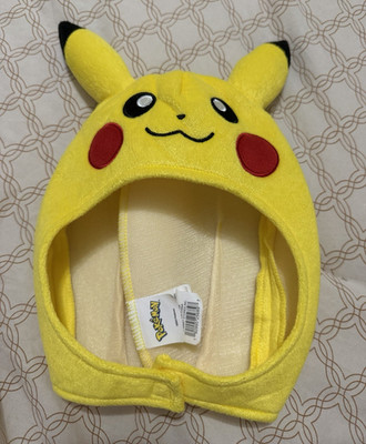 Pokémon Pikachu Yellow Balaclava Hat w/ Ears & Ear Flaps, One Size Unisex