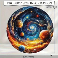 1pc 2D Flat Round Aluminum Foil Painting Vivid System Aluminum Wall Art Colorfu