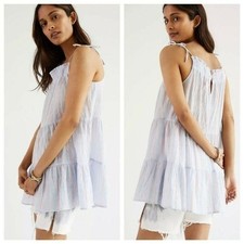 Maeve Anthropologie Gauzy Tiered Tunic Top In Small