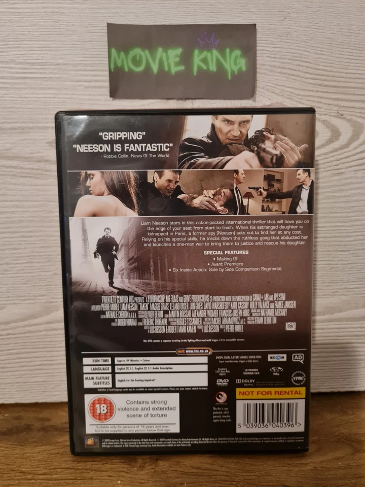 Taken Trilogy 1-3 (DVD, 2015) [2 & 3 NEW & SEALED] Liam Neeson [Region 2] [UK] - Image 3 of 4