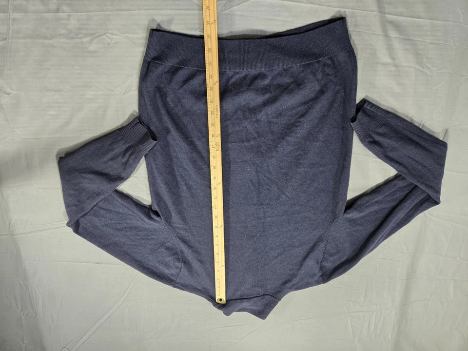 Fred Perry Sweater Mens Medium Blue Cardigan Wool Cotton Slim Fit Dark Navy - Image 4 of 4