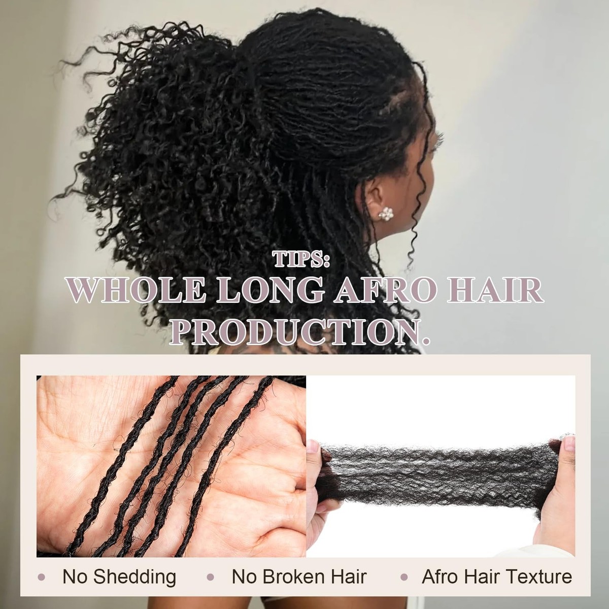 Originea 100% Human Hair Sisterlocs Extensions - Handmade 