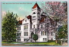 Santa Rosa High School Santa Rosa California CA c1910 Postcard