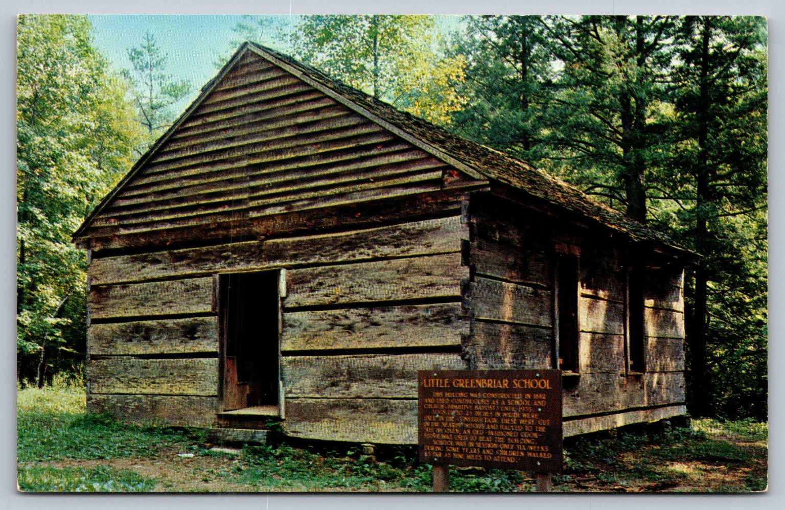 Little Greenbriar School Great Smoky Mountains Vintage 1955 Postcard