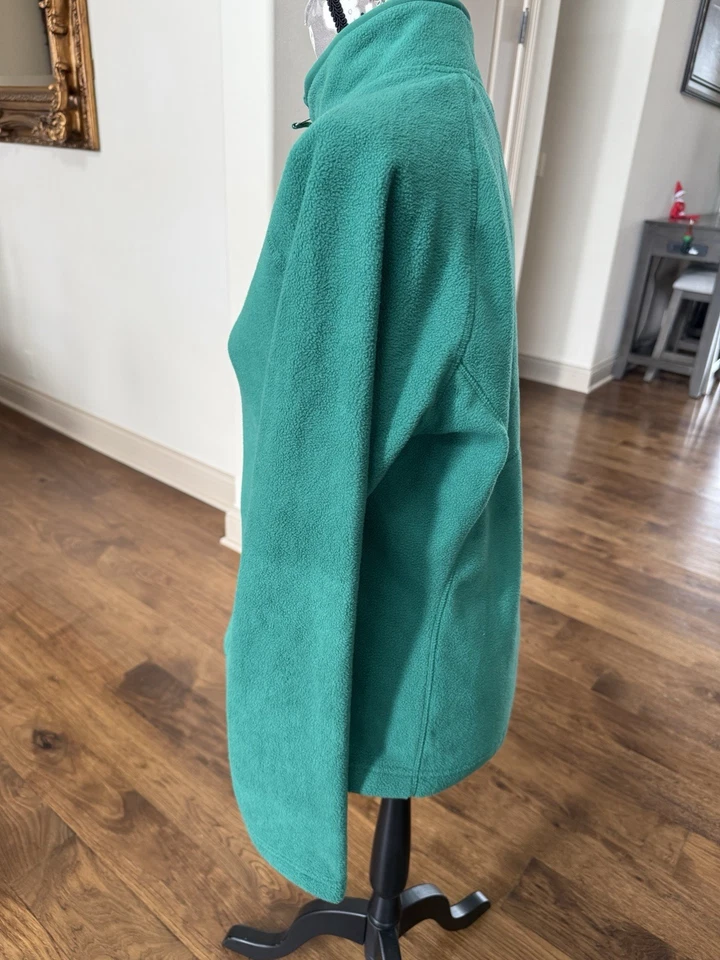 Merona Womens Green Fleece Full Zip Jacket Coat Pockets Size Medium New NWT - Image 3 of 4