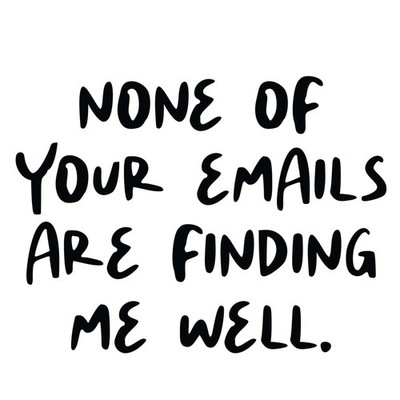 Handmade Coaster: None of Your Emails Found Me Well. Try Smoke Signals