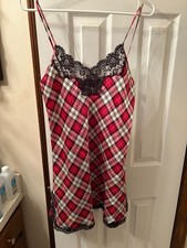 Jaclyn Smith Sleepwear Placid Black Red Lace Size Extra Small