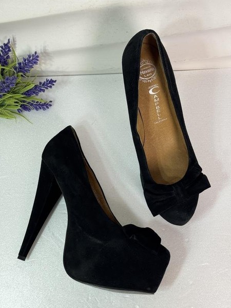 Women Jeffrey Campbell Heels Black Suede 39