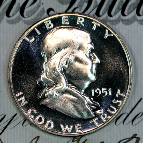 * 1951-P ULTRA DCAM * PRISTINE++ GEM BU PROOF FRANKLIN HALF-DOLLAR *