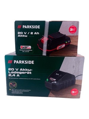 PARKSIDE Akku PAP 20 B1 2 Ah + Ladegerät PLG 20 C1 2,4 A X20V TEAM 20 Volt