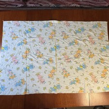 "Manta bebé franela algodón suave elefantes payasos circo mediados de siglo 41""x26"" de colección"