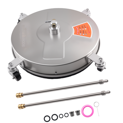 #ad 19 Inch Pressure Washer Surface Cleaner 4200 PSI Stainless 1 4quot; Plug Wheels $98.00