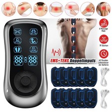 Dual Channel TENS+EMS Unit Muscle Stimulator Machine for Pain Relief 6 Modes