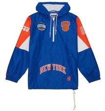 MENS MITCHELL  NESS NBA TEAM ORIGINS PULLOVER ANORAK KNICKS