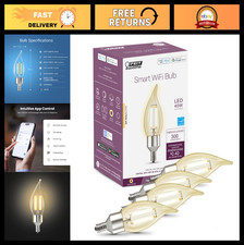 Vintage Flame Tip Smart LED Bulbs, E12 Candelabra Base, Dimmable 2700K Soft Whit