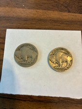 Lot of (2) Buffalo Head Nickels - One is from 1927, I don't know the other year