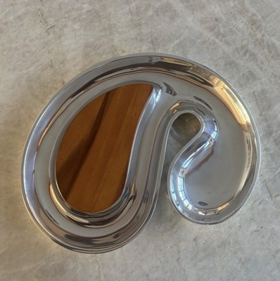 Nambe Karim Rashid 2009 Morphik Chip & Dip Tray Bowl 14  MTO 122
