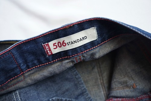Levis 506 Standard Straight Jeans mens size W32 L29 L30 M Medium Zip Fly - Picture 10 of 11