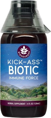WishGarden Herbs Kick-Ass Biotic, Echinacea Goldenseal Propolis & Usnea Liquid