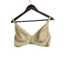 Aerie Smoothez Plunge Bra Women 40D Tan Nylon Blend Seamless Adjustable Straps