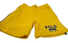 Polo Ralph Lauren Kids Fleece Shorts Yellow Multicolor Logo Size 5