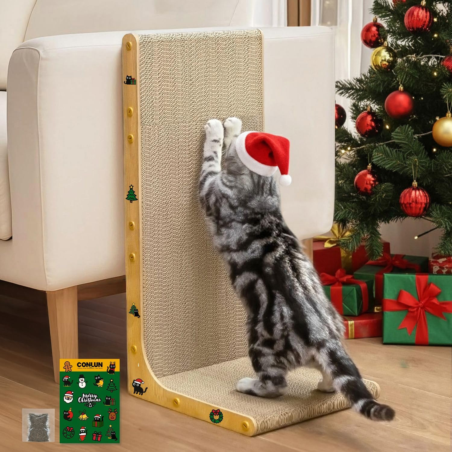 OFFERTA Tiragraffi Gatti 58cm a L: Cartone Super Resistente Salva-Mobili