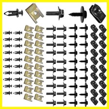 100 PCS Car Body Screws and Bolts, Splash Shield Retainer U-Nuts Kit, Bumper ...