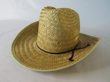 WESTERN STYLE STRAW HAT Size Medium Adult