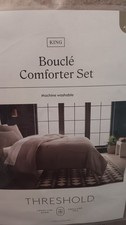 Threshold Boucl King 3-Piece Comforter Set Tan Polyester Machine Washable
