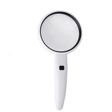 Hand-Held 3.5X/5X/11X Magnifying Glass Zoom Magnifier Loupe With 2LED Lamp Tools
