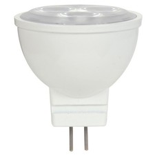 Satco 3w LED MR11 Cool White 4000k GU4 FL25 Light bulb - 20w Equivalent