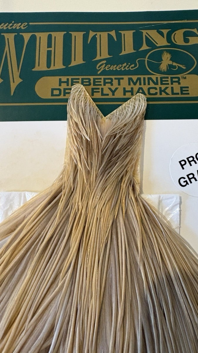 Whiting Herbert Miner Pro Grade Dry Fly Hackle Light Ginger Dun | eBay