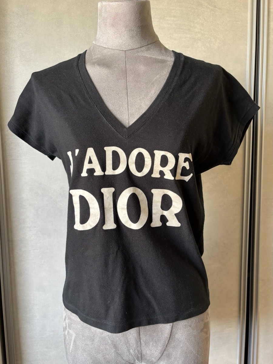 Christian Dior I ♥ DIOR Tシャツ 38 Christian Dior black top/t-shirt “J'Adore Dior” – size 38 | eBay