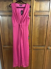 Lulus See Me Stun Twist Front Party Evening Maxi Dress Sleeveless Jersey Pink XL