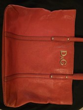 Authentic Dolce and Gabbana D&G Red leather large shoulder bag