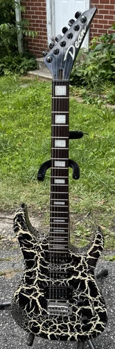 1990 Dean Firecrackle Super Strat Electric Guitar HSS Vintage Stratocaster Fat