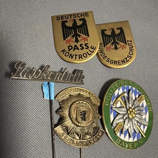 Bundle FRG BGS Police Badges Berlin Bavaria Federal Border Guard w85